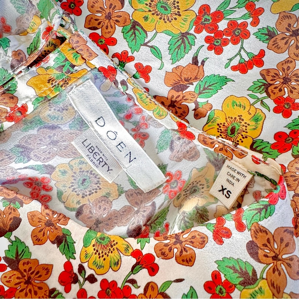 ✨Last Chance💋🌼🌹DÔEN ‘Vittoria’ Silk Jennifer Spring Maxi Dress XS✨